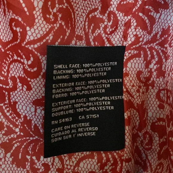 Guess Lightweight Jacket in Red w/ Black & Silver Accents Size: Small - Picture 4 of 6